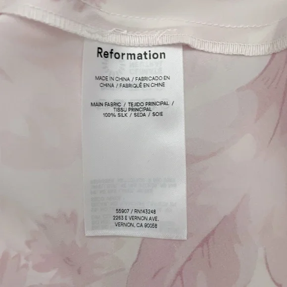 Reformation Parma floral silk dress in swoon NWT - Picture 7 of 8